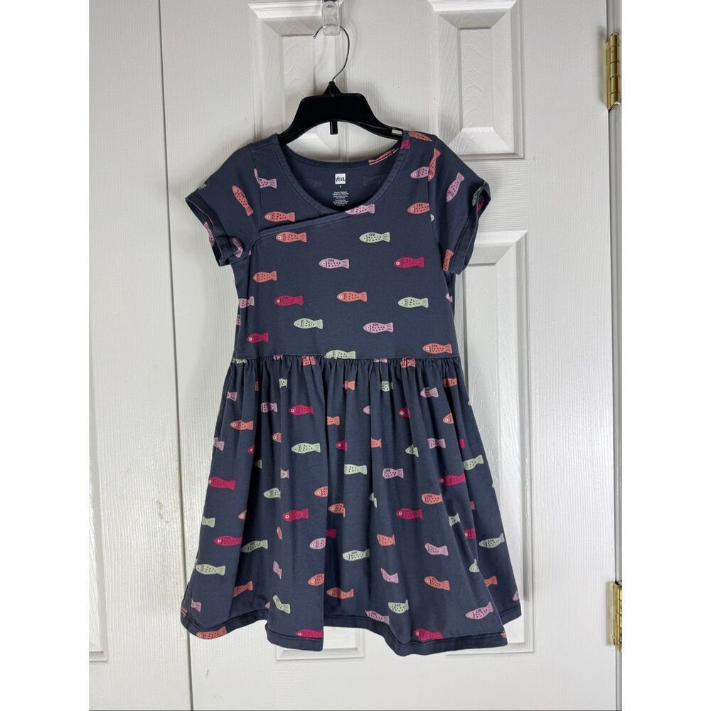 Tea Collection Girls Fish Dress Size 7